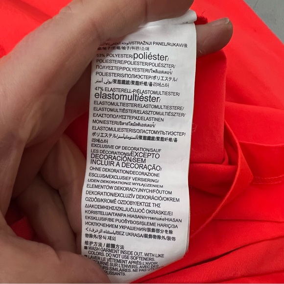 Under Armour Polo Shirt Mens Neon Orange Heat Gear Loose Fit Size Large - Picture 3 of 7